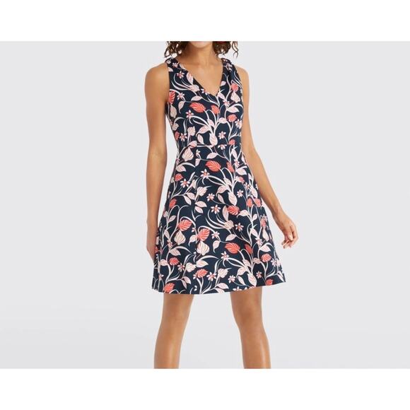Draper James Knot Shoulder Floral A-Line Dress 6 NWT - Picture 1 of 10